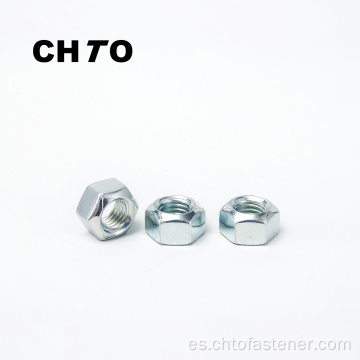 ISO 7042 Grado 10 Zinc chapado en todo el metal Hexagon Tuercas